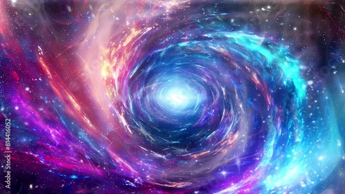 Abstract colorful background swirling, vortex or tunnel animation