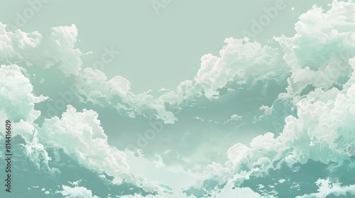 Whimsical Cloud Illustration for Asian-Inspired Designs Generative AI photo