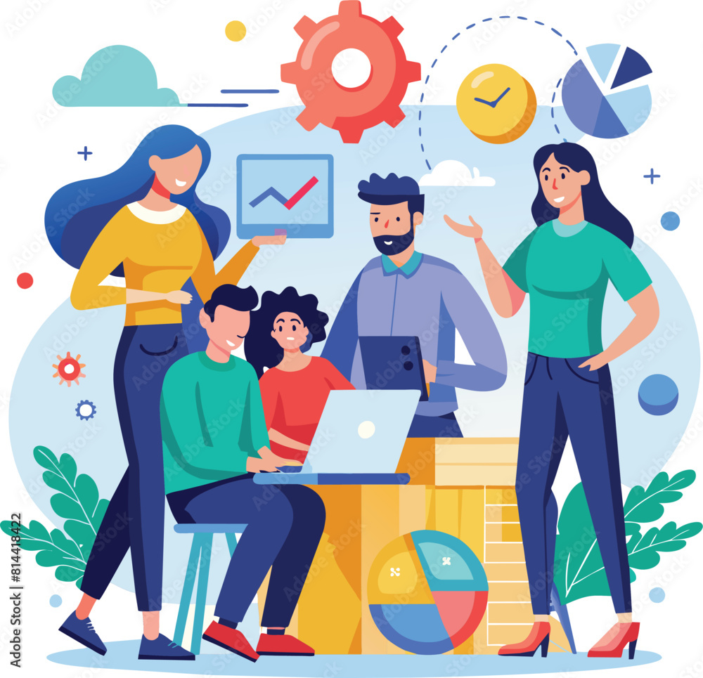 office working people flat vector illustration office working people flat vector illustration