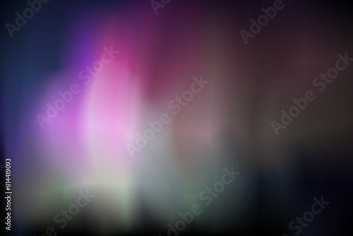 Aurora illustration background. Pink and light green color, blend,complexity on dark blue sky.