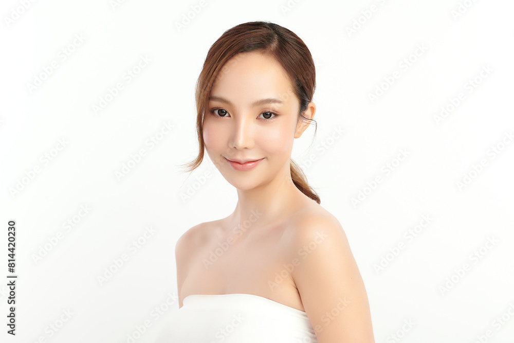 Beautiful young asian woman with clean fresh skin on white background, Face care, Facial treatment, Cosmetology, beauty and spa, Asian women portrait. Beautiful young asian woman with clean fresh skin on white background, Face care, Facial treatment, Cosmetology, beauty and spa, Asian women portrait.