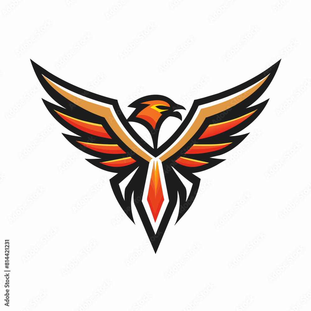 Fototapeta premium Modern and minimalist Eagle logo vector illustration 