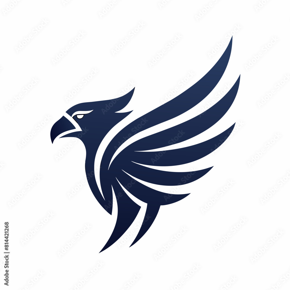 Fototapeta premium Modern and minimalist Eagle logo vector illustration 