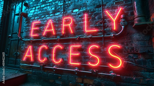 “EARLY ACCESS”: - graphic resource - background -sign - banner © Jeff