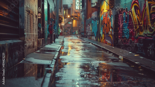 cyberpunk alley