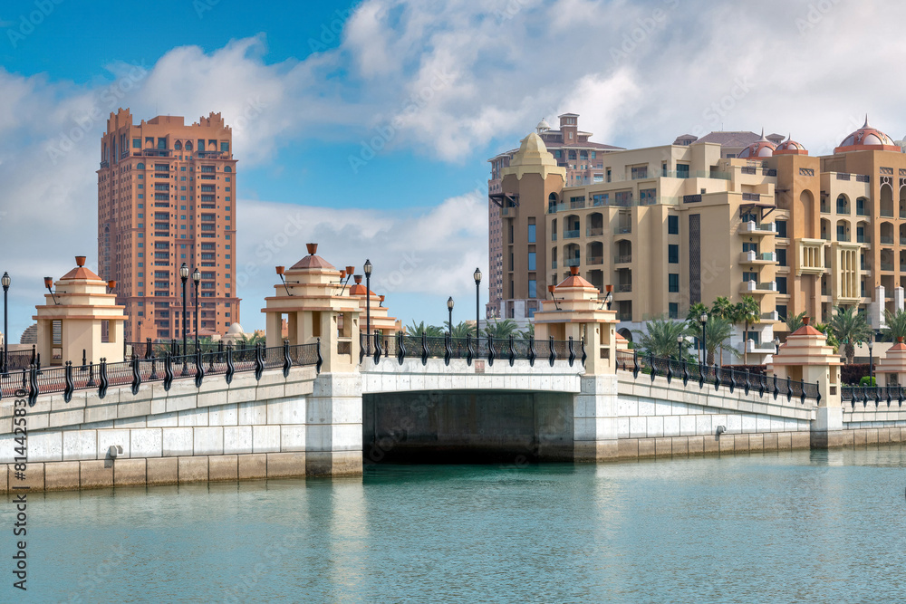 Obraz premium downtown view of Peral Qatar Porto Arabia