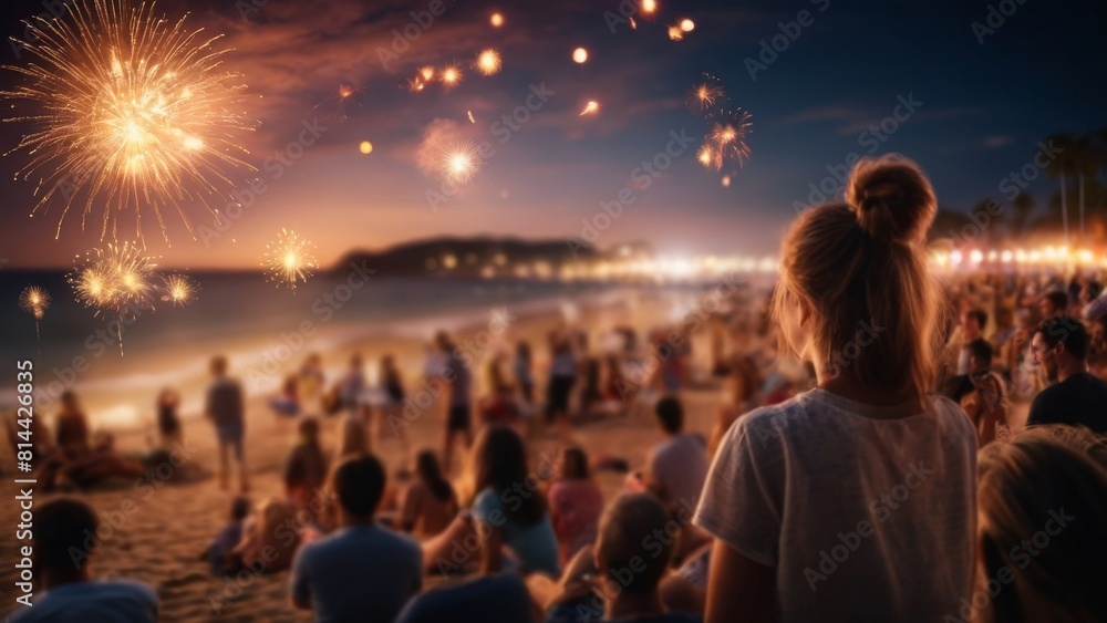 Party beach. Blurred people having night beach party in summer vacation. Party beach. Blurred people having night beach party in summer vacation.