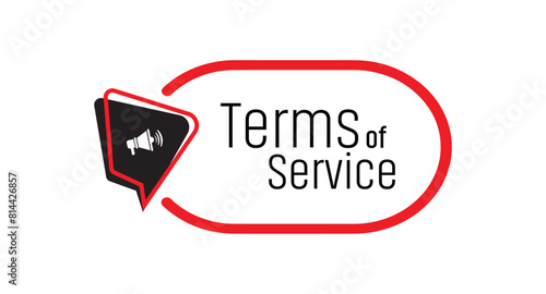 terms of service text on white background photo