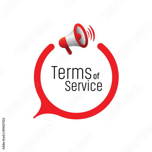 terms of service text on white background