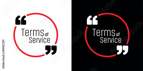 terms of service text on white background