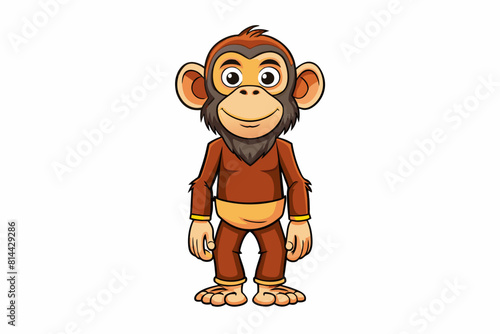 chimpanzee cartoon vector illustration