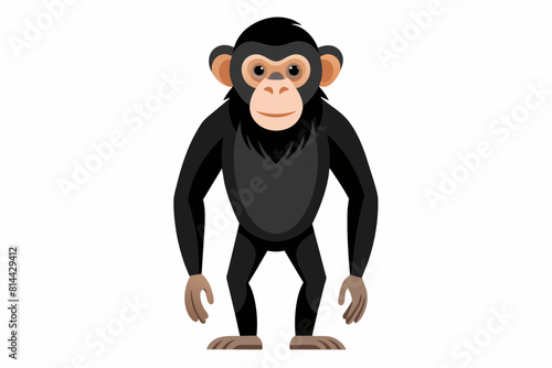 chimpanzee cartoon vector illustration