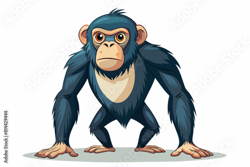 chimpanzee cartoon vector illustration