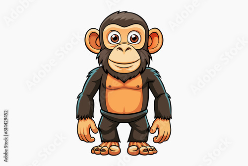 chimpanzee cartoon vector illustration