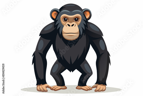 chimpanzee cartoon vector illustration