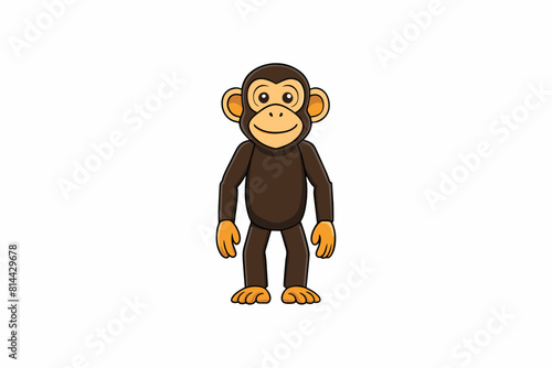 chimpanzee cartoon vector illustration