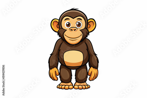 chimpanzee cartoon vector illustration