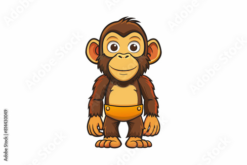 chimpanzee cartoon vector illustration