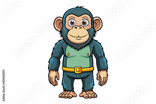 chimpanzee cartoon vector illustration
