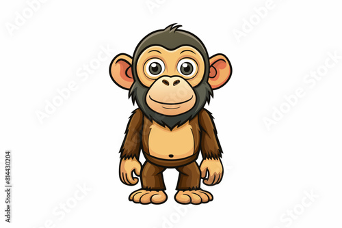 chimpanzee cartoon vector illustration