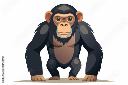 chimpanzee cartoon vector illustration