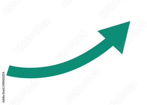 curved business arrows going up represent business and trading profit economic boom