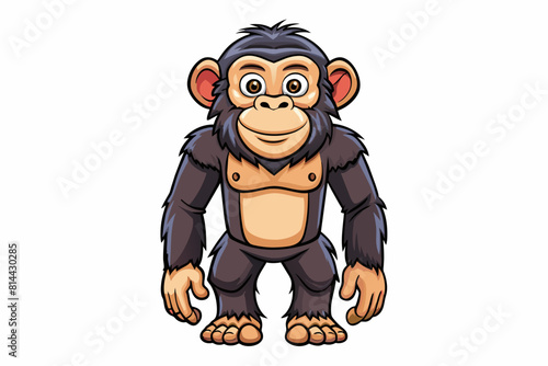 chimpanzee cartoon vector illustration