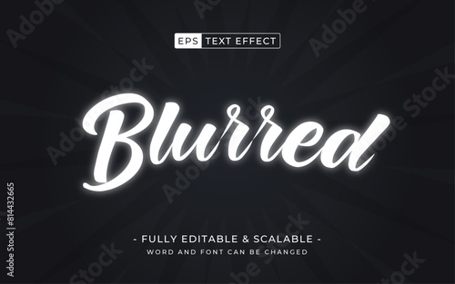 blur editable text effect  bokeh 3d text