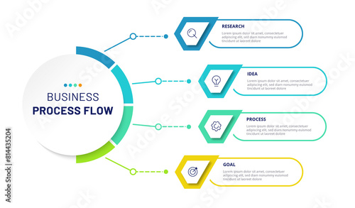 Infographic design with icons and options or steps. Thin line vector. Infographic business concept Can be used for info graphics, flow charts, presentations, web sites, banners.