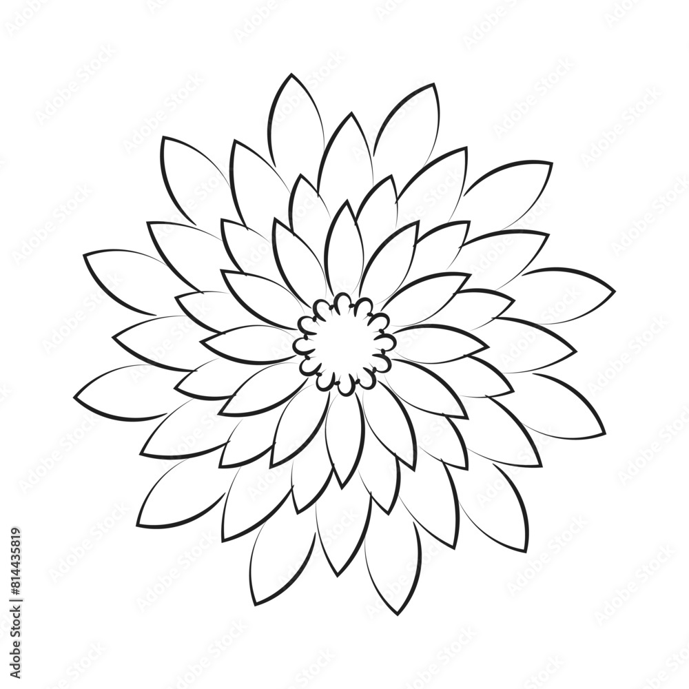 Hand drawn floral drawing illustration. Floral Line art for print or use as tattoo, card, poster, flyer or T Shirt Hand drawn floral drawing illustration. Floral Line art for print or use as tattoo, card, poster, flyer or T Shirt
