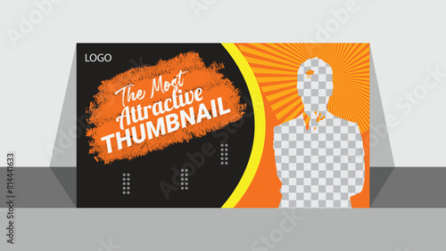 Youtube thumbnail for innovative business idea and web banner template. Premium vector design.