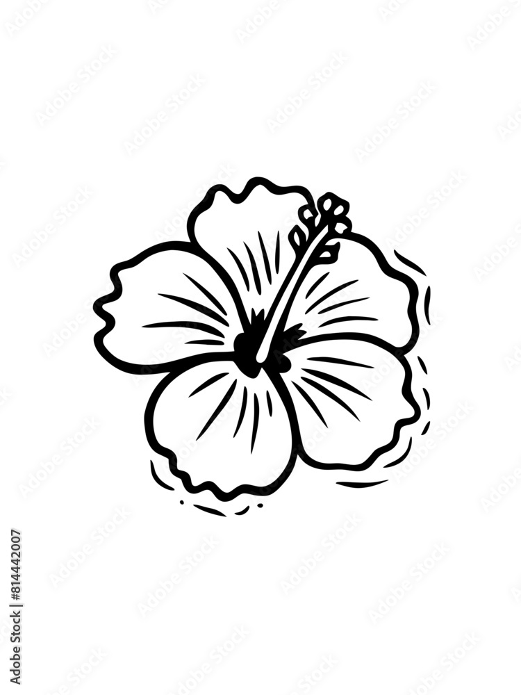 Hibiscus Doodle Art: Vibrant Flower Sketch for Artistic Designs Hibiscus Doodle Art: Vibrant Flower Sketch for Artistic Designs