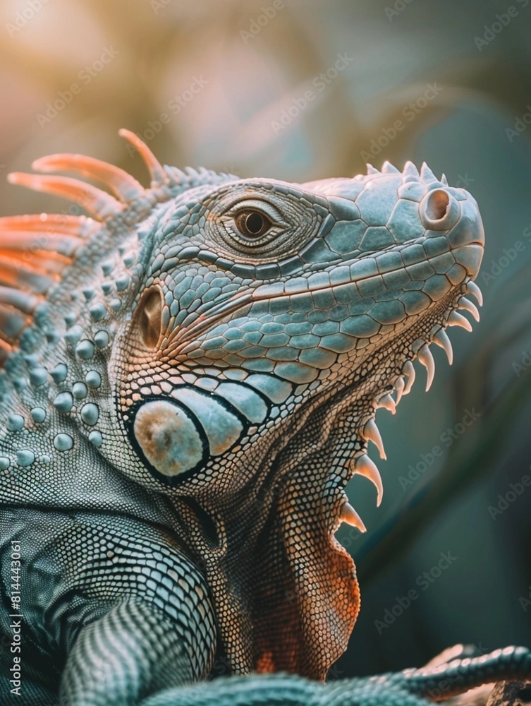 Close up of iguana