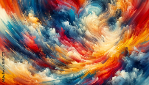 Colorful Clouds Abstract Painting