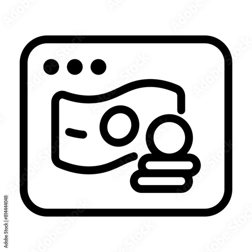 Web Bank Icon With Line Style
