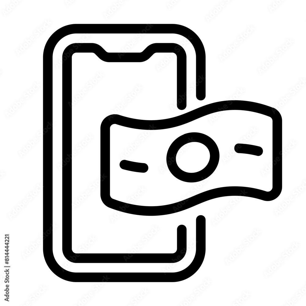 Digital Payment Icon With Line Style Digital Payment Icon With Line Style