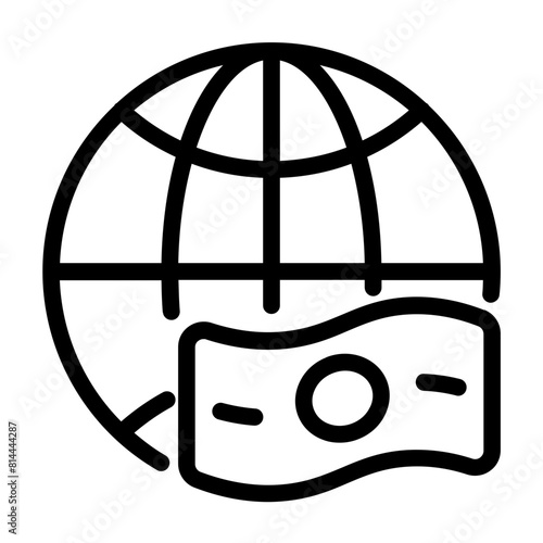 Online Payment Icon With Line Style