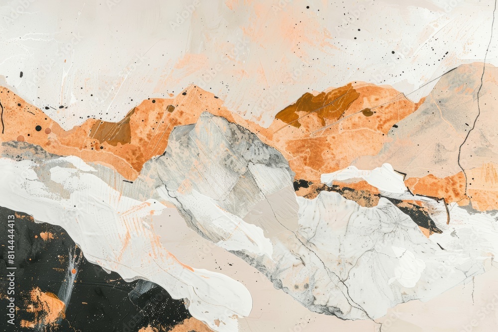Fototapeta premium Vibrant Nature Landscape on White Background for Adventure Generative AI