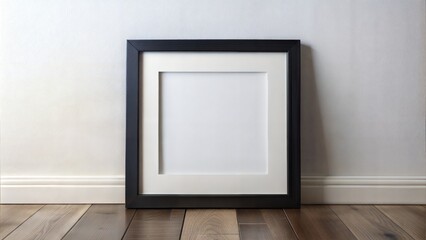 Black Frame Mockup with Matting: A black frame mockup with a white matting, offering a classic and timeless presentation option for showcasing images.	
