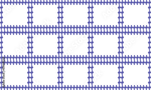 Light and dark blue diamond block with overlap grid on white background repeat seamless pattern replete image design for fabric printing or wallpaper or background cross