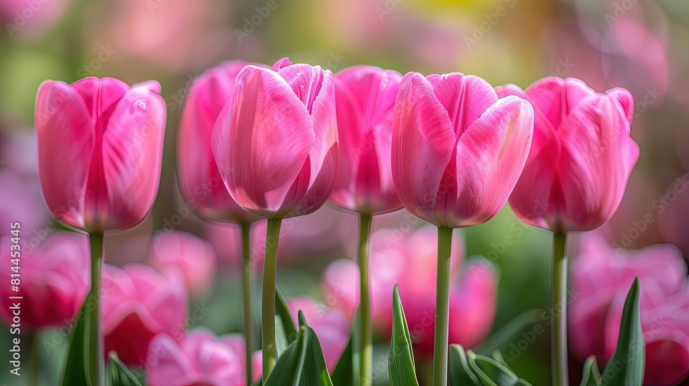 Pink Tulips in Full Bloom Photography