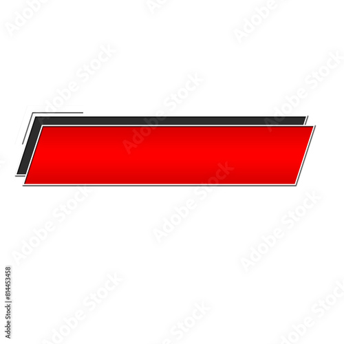 Red text box  Label Banner Design photo