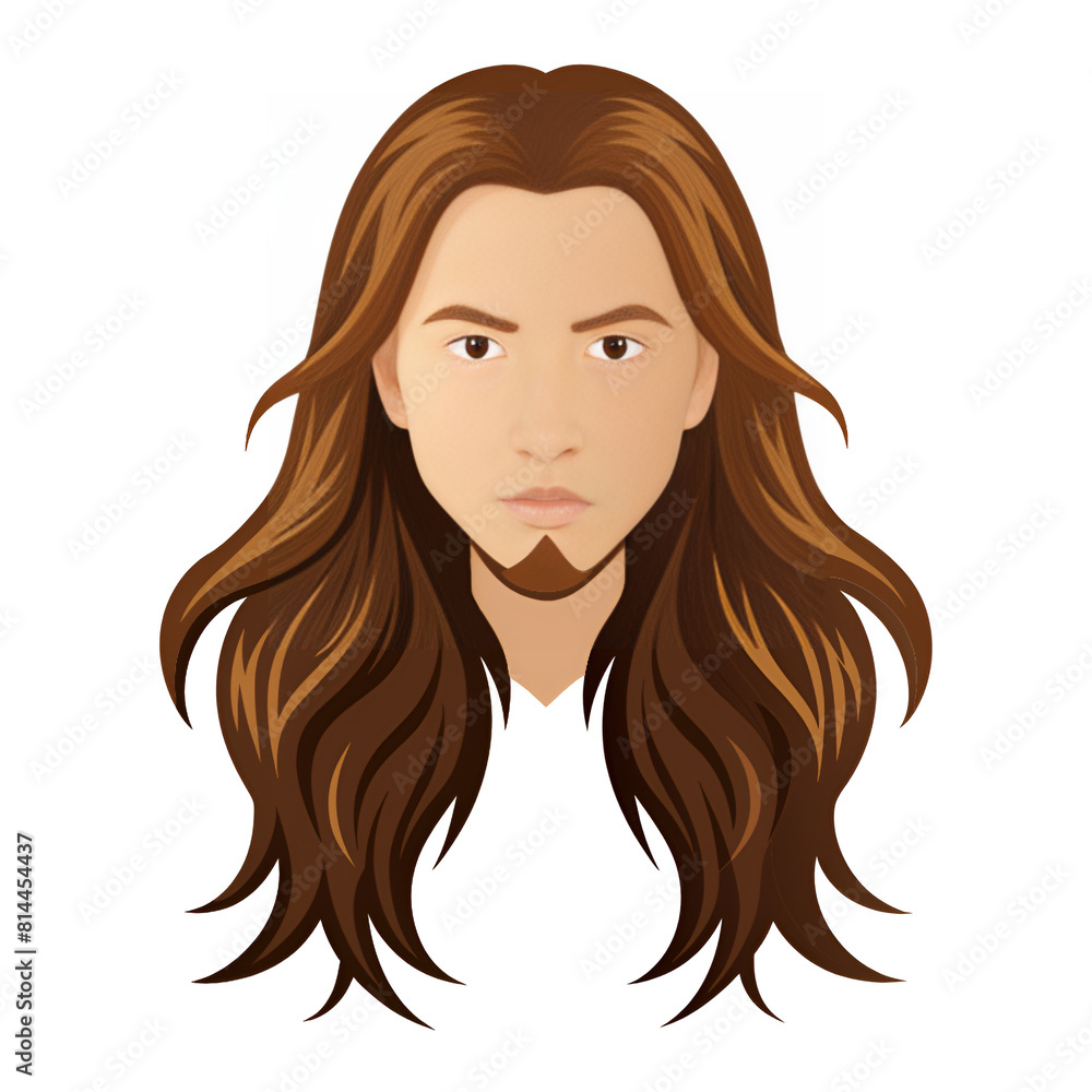 Man with long hair Man with long hair
