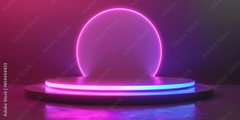 Neon podium for various products Neon podium for various products