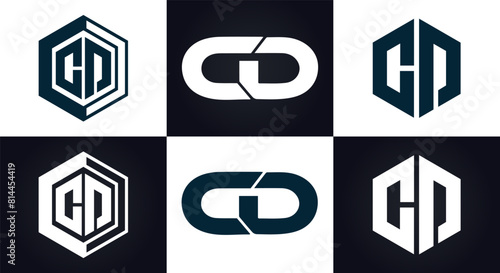 CD logo. C D design. White CD letter. CD, C D letter logo design. Initial letter CD linked circle uppercase monogram logo. C D letter logo vector design. 