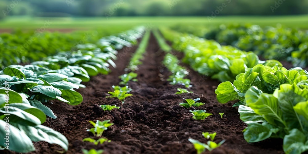 Diverse Crops in Lush Greens and Earthy Browns at an Organic Farm. Concept Organic Farming, Diverse Crops, Lush Greens, Earthy Browns, Sustainable Agriculture Diverse Crops in Lush Greens and Earthy Browns at an Organic Farm. Concept Organic Farming, Diverse Crops, Lush Greens, Earthy Browns, Sustainable Agriculture