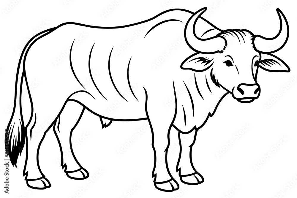 buffalo cartoon vector illustration buffalo cartoon vector illustration