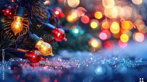 backdrop of festive lights and merry decorations  a holiday lights background 