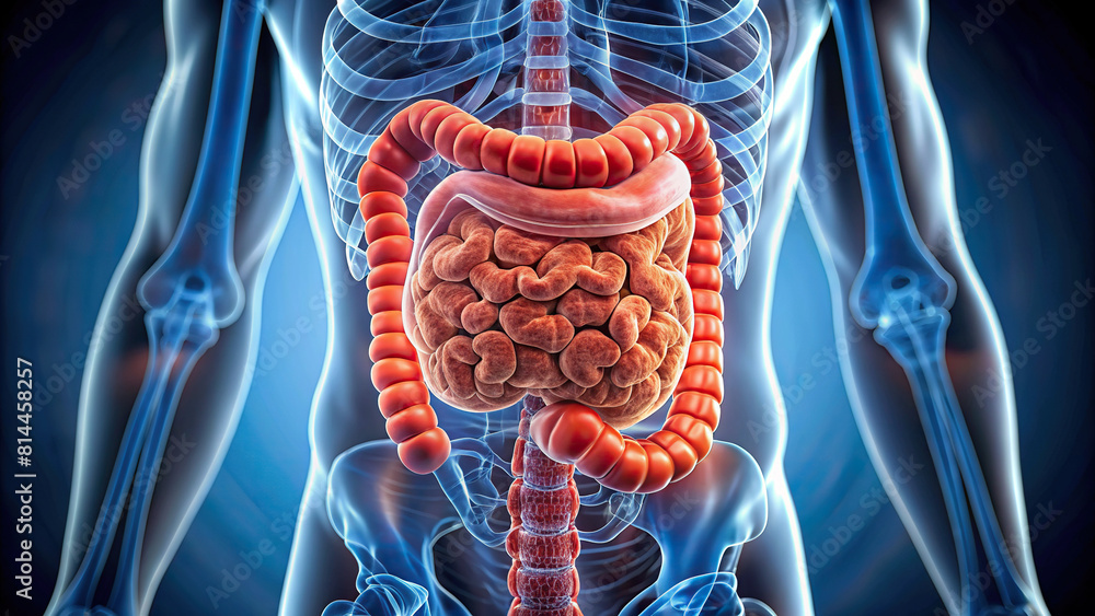 Microscopic image revealing the microscopic structure of the appendix ...