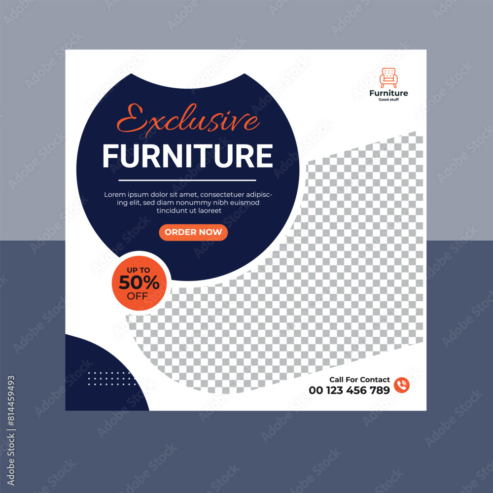 Furniture sale social media post template Furniture sale social media post template